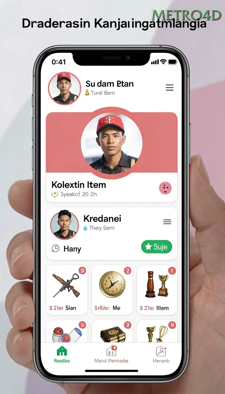 Cuplikan layar WAJAN4D — menu navigasi