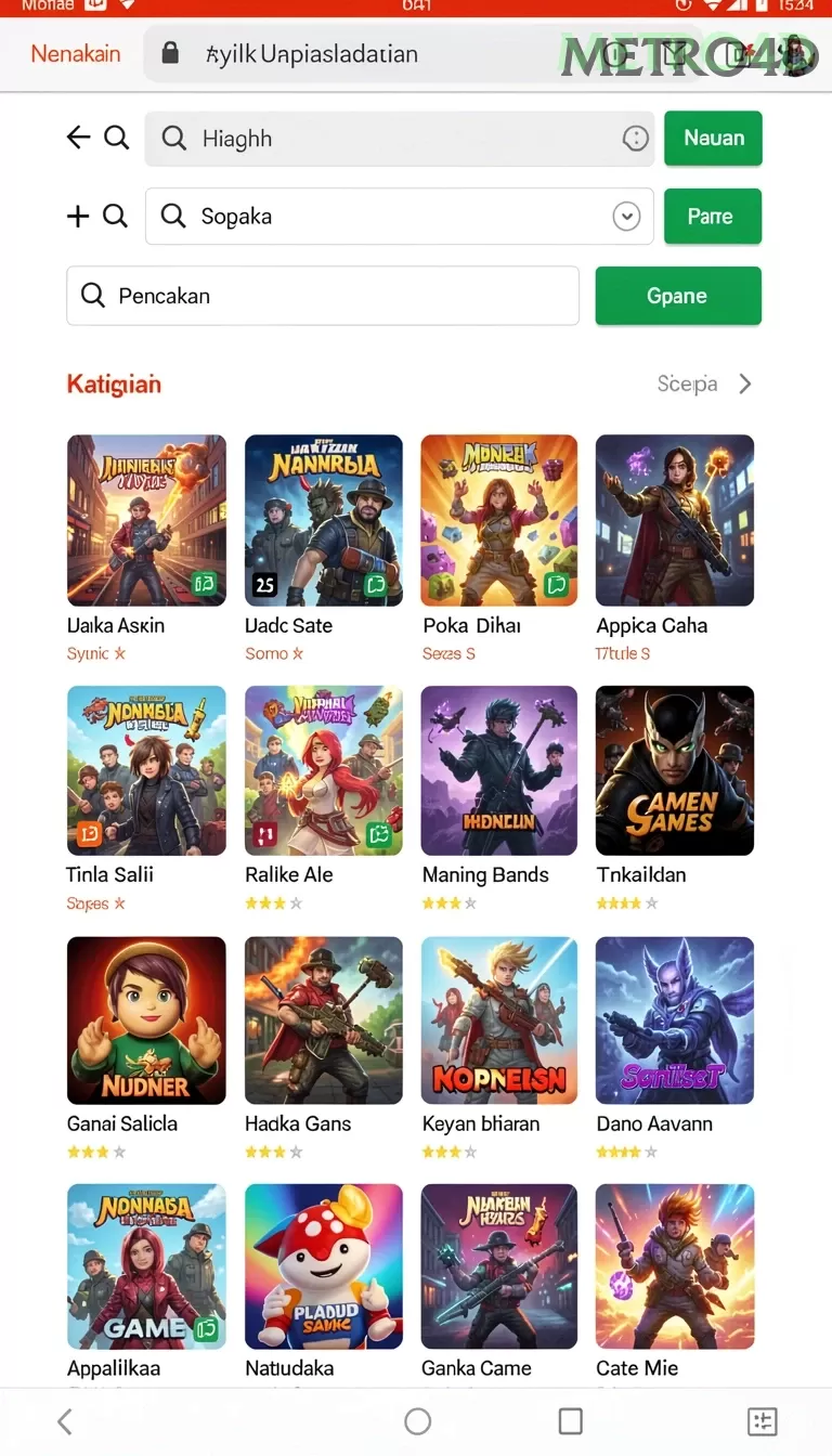 Cuplikan layar API36 — menu navigasi